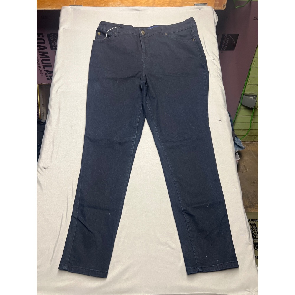 Bandolino Mandie Skinny Jeans Womens 16 Dark Blue Indigo High Rise Stretch Denim